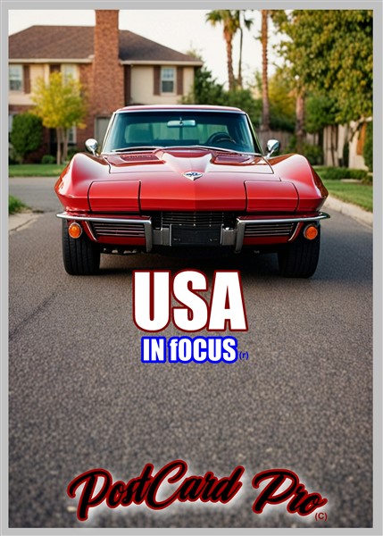 USA IN FOCUS POSTCARD PRO 66 CORVETTR RED (429 x 600)